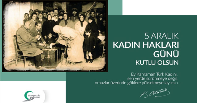 Mustafa Toruntay, '5 Aralık Dünya Kadın Hakları Günü' Mesaj Yayımladı