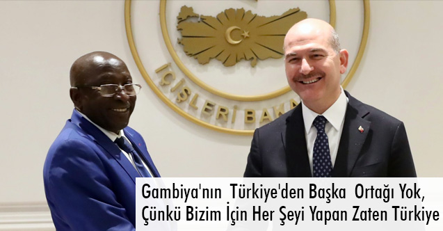 Bakan Soylu, Gambiya İçişleri Bakanı Yankuba JN Sonko ile görüştü