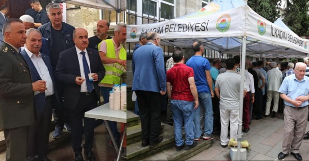 BAŞKAN DEMİRTAŞ 15 TEMMUZ ŞEHİTLERİ İÇİN 3 BİN LOKMA TATLISI İKRAM ETTİ