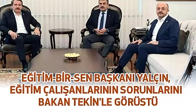 Ali Yalçın, Eğitim çalışanlarının sorunlarını Bakan Tekin'le görüştü