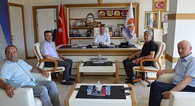 Havza Belediye Başkanı Özdemir’e Havza Ziraat Odası yönetiminden ziyaret