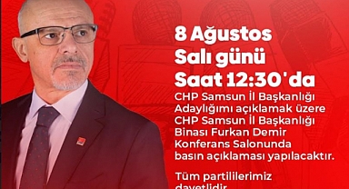 Mehmet Özdağ CHP Samsun İl Başkanlığı'na adaylığını açıkladı