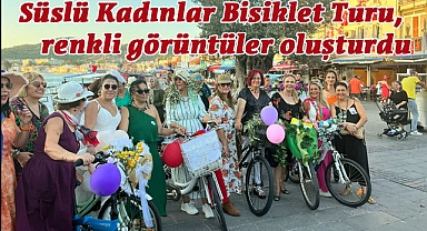 Süslü Kadınlar Bisiklet Turu Renkli Görüntüler Oluşturdu