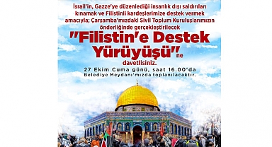 ÇARŞAMBA’DAN FİLİSTİN’E DESTEK YÜRÜYÜŞÜ