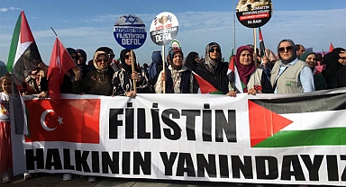 Samsun'da Büyük Filistin Yürüyüşü