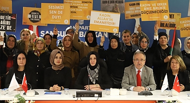 AK Partili Başkan Rabia Bay Keser'den Kadına Yönelik Şiddete Karşı Basın Açıklaması