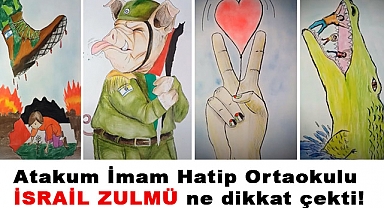 Atakum İmam Hatip Ortaokulu, İsrail Zulmüne Dikkat Çeken Karikatür Sergisi Düzenledi