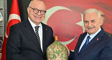 Başkan Ergün, Binali Yıldırım'ı konuk etti