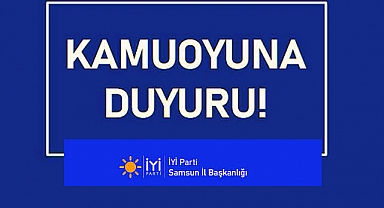 İyi Parti Samsun İl Başkanlığı'ndan Türkiye Süper Kupa Finali Açıklaması