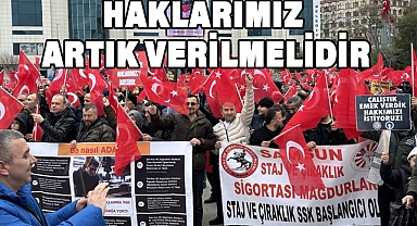 Samsun Staj ve Çıraklık Sigortası Mağdurları İstanbul'da Seslerini Yükseltti