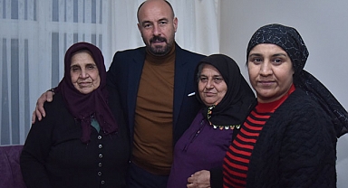 Başkan Togar evi yanan aileye el uzattı