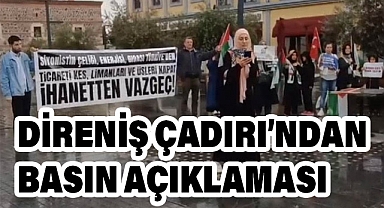 Direniş Çadırı'ndan Basın Açıklaması: Filistin İçin Küresel Desteğin Artırılması Çağrısı