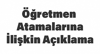 Milli Eğitim Bakanı Tekin'den Öğretmen Atamalarına İlişkin Açıklama