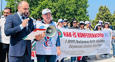 İZMİR HAK-İŞ, 1 MAYIS'I KONAK MEYDANI'NDA KUTLADI