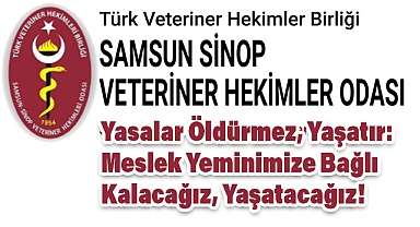Samsun-Sinop Veteriner Hekimler Odası'ndan Basın Açıklaması