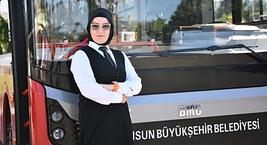 Samsun’un İlk Kadın Belediye Otobüs Şoförü