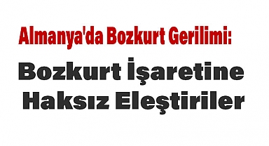 Almanya'da Bozkurt Gerilimi: Bozkurt İşaretine Haksız Eleştiriler