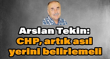 Arslan Tekin: CHP, artık asıl yerini belirlemeli