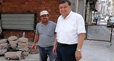 Havza Belediye Başkanı İkiz yol bakım çalışmalarını inceledi