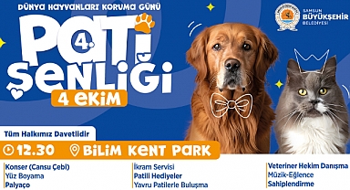 Samsun Büyükşehir Belediyesi’nden ‘Pati Şenliği’ Etkinliği