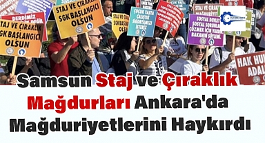 Samsun Staj ve Çıraklık Mağdurları Ankara'da Mağduriyetlerini Haykırdı