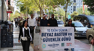 Manisa’da Beyaz Baston ve Güvenlik Günü Farkındalık Yürüyüşü Düzenlendi
