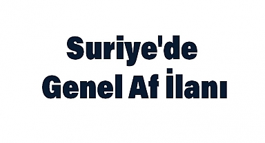 Suriye'de Genel Af İlanı: İşkenceler Tartışılıyor...