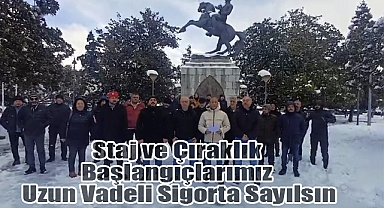 Samsun'da Staj ve Çıraklık Mağdurları Derneği'nden Basın Açıklaması