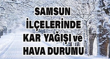 Samsun ve İlçelerinde Kar Yağışı ve Hava Durumu