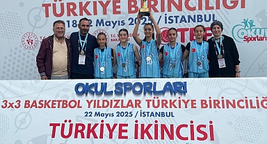 Ahmetli Gazi Ortaokulu’nun Yıldız Kızları Türkiye İkincisi Oldu!