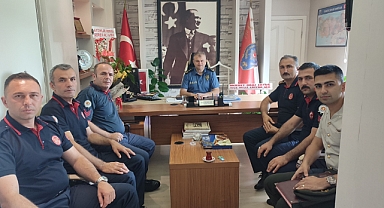 Havza’da itfaiye’den emniyet müdürü Bıyık’a ziyaret