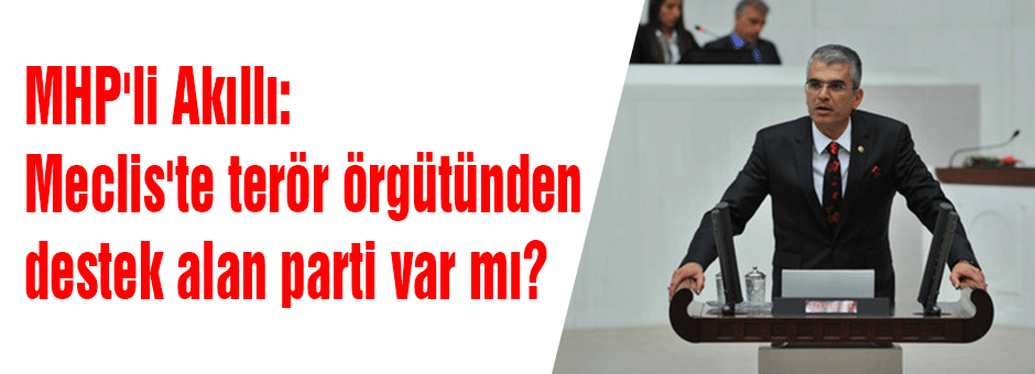 MHP'li Akıllı: Meclis'te terör örgütünden destek alan parti var mı?
