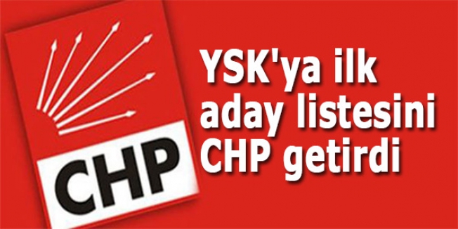 CHP YSK'ya aday listesini teslim etti