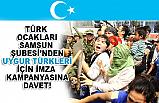Türk Ocakları Samsun Şubesi'nden 'Uygur Türkleri' İçin İmza Kampanyası