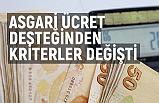 Asgari Ücret Desteğinde Değişiklik