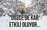 Düzce'de kar yağışı etkili oluyor