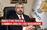 Başkan Aksu'dan Atakum'da Seçim Süreciyle İlgili Açıklama