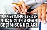 NİSAN 2019 ASGARİ GEÇİM SONUÇLARI