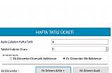 Hafta Tatili Ücreti Hesaplama