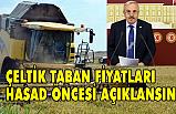 Hükümet, çeltik taban fiyatlarını hasat öncesi açıklasın