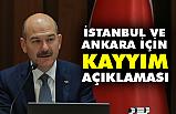 İçişleri Bakanı Soylu'dan, İstanbul ve Ankara İçin Kayyım Açıklaması