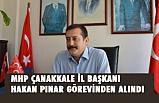 MHP Çanakkale il başkanımız Hakan Pınar Görevinden Alındı