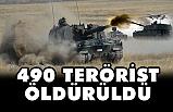 Barış Pınarı Harekatı Kapsamında 480 Terörist Öldürüldü