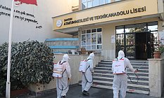 Atakum'da hijyen timleri, Okulları Virüsten Temizledi
