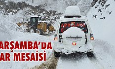 Kar Çarşamba'da da Etkisini Gösterdi