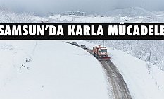 Samsun'da Karla Mücadele Devam Ediyor