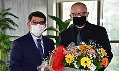 Cengiz Ergün, Başkan Ömer Faruk Çelik'i makamında konuk etti