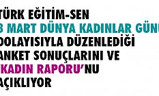 Türk Eğitim Sen, Kadın Raporu ve Anket Sonuçlarını Açıklıyor