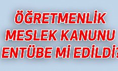 Geylan, Öğretmenlik Meslek Kanunu Entübe mi Edildi