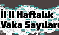 İl il Haftalık Vaka Sayıları